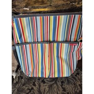 Skip Hop Large Striped Diaper Bag With Change Pad GUC